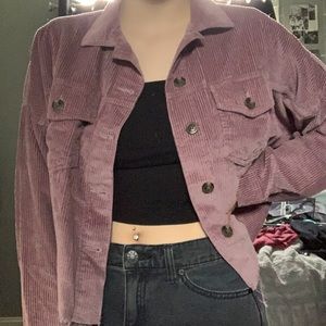 American Eagle Soft Purple Corduroy Jacket small